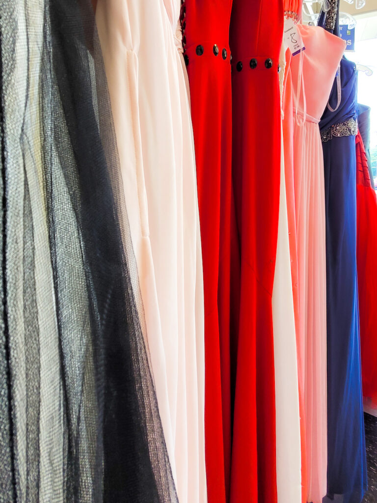 Colorful dresses from Ohio Valley Goodwill