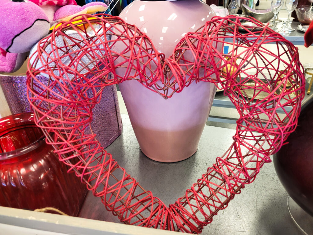 Pink heart from Ohio Valley Goodwill